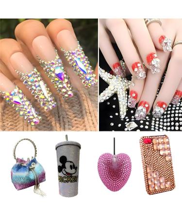 Buy 2000Pcs SS16 4mm Flatback Rhinestones for Nail Art & Crafts - Purple Glitter Crystals for DIY Bags Clothes & Shoes - Buy Online on GoSupps.com