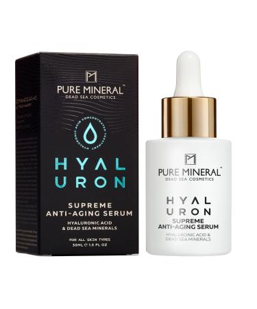 Pure Mineral - Supreme Hyaluron anti -aging serum for all skin types - intensive anti -fold effect dead sea minerals lifting effect - without silicones sulfate paraben - 30ml - Buy Online on GoSupps.com