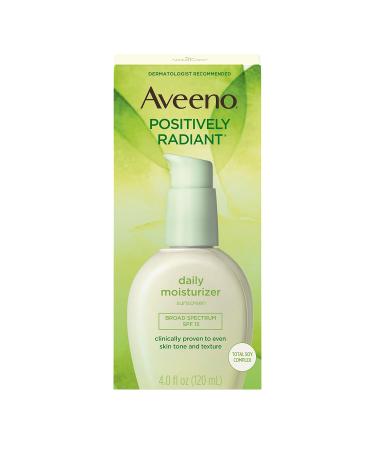 Aveeno Positively Radiant Daily Face Moisturizer SPF 15 | Soy Extract | 4 fl. oz - International Shipping Available - Buy Online on GoSupps.com