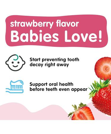 Foam Kids Toddler Toothpaste | Anti-Cavity Mousse | Fluoride-Free U-Shaped Toothbrush | Soda Strawberry Flavor - Ages 3 and Up - Buy Online on GoSupps.com