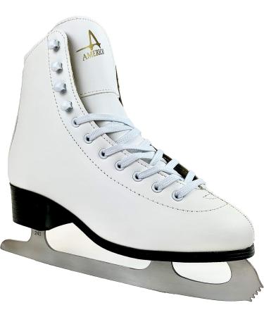 American Athletic Women's Tricot Lined Ice Skates - Size 7, White - Buy Online on GoSupps.com