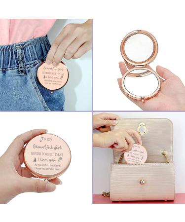 Mini Silver Compact Mirror: Perfect Girl's Birthday Gift - Makeup Purse Mirror - Buy Online on GoSupps.com