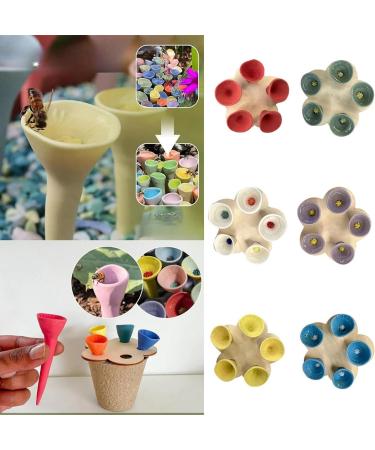 Drinking Cup for Pollinators Colorful Bee Insect Drinking Cup Bee Insect Drinking Cup Bee Cup Drinking Fountain for Yard Decoration Bees Need A Safe Place to Drink (Purple) - Buy Online on GoSupps.com