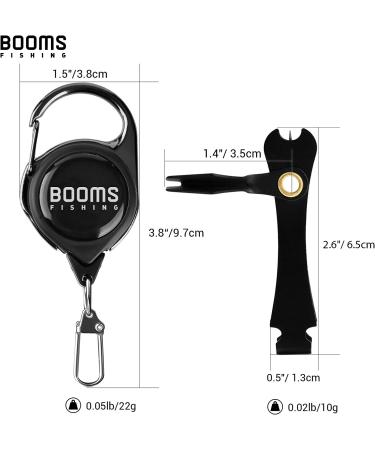Booms Fishing FC2 Knot Tying Tool & Line Cutter with Retractor | Fishing Clippers - Black - Buy Online on GoSupps.com
