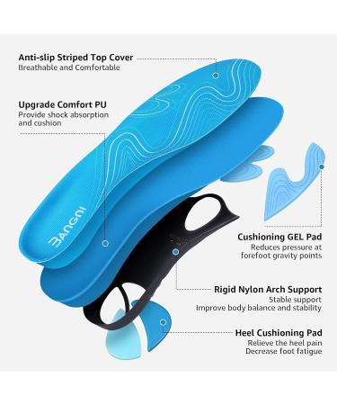 3ANGNI Plantar Fasciitis Insoles for Men & Women - Arch Support Orthotics for Foot Pain Relief Flat Feet & High Arch Heavy Duty Support for All-Day Comfort (XS Sizes 3-4.5 Men / 5-6.5 Women - Buy Online on GoSupps.com