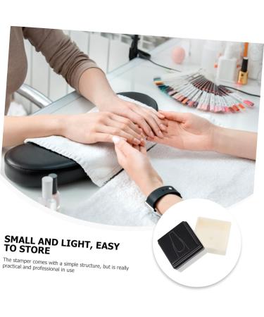 Housoutil Nail Practice Stamp Nail Art Salon Practice Supply Nail Art Practice Tool Painting Practicing Stamper Salon Nail Painting Tool Compact Stamper Plastic Accessories White Manicure - Buy Online on GoSupps.com