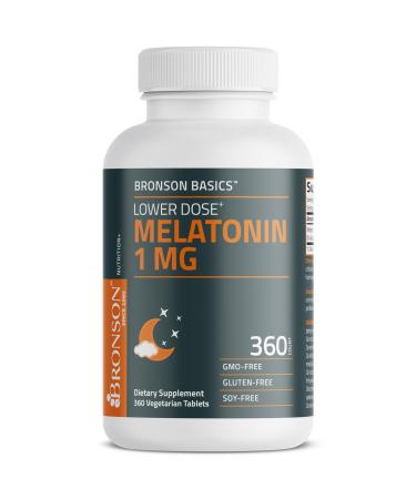 Bronson Lower Dose Melatonin 1mg 360 Vegetarian Tablets