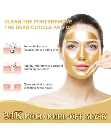 24K Gold Peel Off Mask - Anti-Aging Blackhead Remover for Deep Cleansing & Skin Firming | Reduces Blackheads Fine Lines & Wrinkles - Ideal for All Skin Types - Buy Online on GoSupps.com