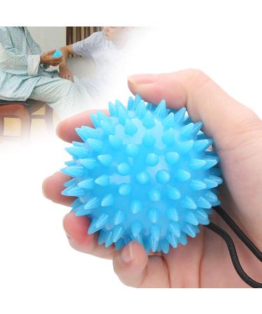 Brrnoo hedgehog balls massage ball massage therapy handle ball hand finger flexibility power exercise handle ball with rope for hands muscle massage