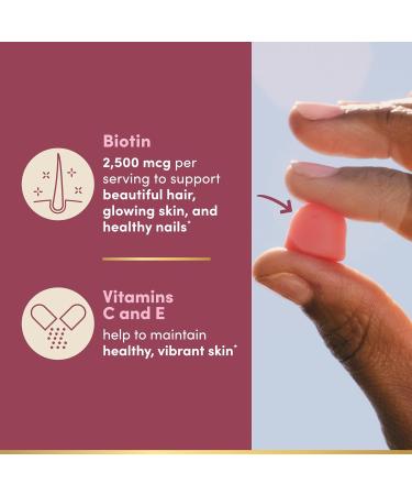 Nature's Bounty Optimal Solutions Hair Skin and Nails Pectin Gummies 2500 mcg Biotin Per Serving No Stick Gummy Vegetarian Formula Strawberry Flavor 200 count 100 Total Servings 200 Count (Pack of 1) - Buy Online on GoSupps.com