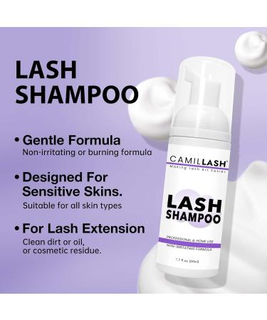 Lash Cleanser Kit with Rose Extract - 60ml, Oil & Sulfate Free for Salon and Home Use - Buy Online on GoSupps.com