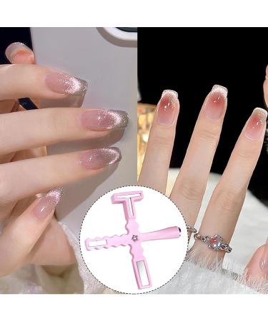 5 in 1 Nail Magnet Tool | Multi-Function Magnet Stick Professional Cat Eye Stick 5 in 1 Nail Design Tools for Salon Studio Home Pink - Buy Online on GoSupps.com