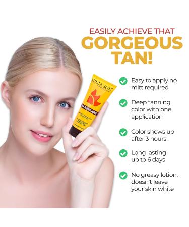 Ibiza Sun Self Tanner - Organic Long-Lasting Fake Tan Lotion for a Natural Glow - Buy Online on GoSupps.com