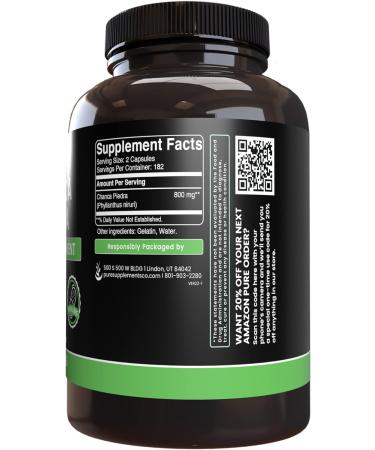 Chanca Piedra 365 Capsules - Pure Original Ingredients, Lab Verified, No Fillers - 365 Count - Buy Online on GoSupps.com