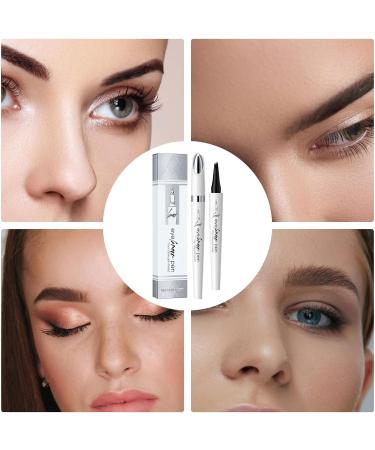 Waterproof Eyebrow Eyebrow Pencil Eyebrows With 4 Micro-Fork Tip Long-lasting Waterproof Eyebrow And Smudgeproof Brow Eyebrow Contouring Micro-Fork Tip Applicator For Women Makeup Black - Buy Online on GoSupps.com