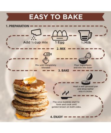 Superior Bakes Energy Pancake Mix. Made With Whole Grains. No Sugar Added. Added Protein. - Buy Online on GoSupps.com
