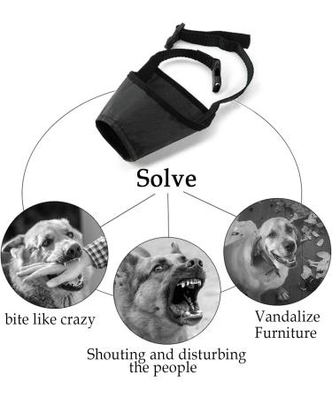 2 Pcs Muzzle For Small Dog Dog Muzzle For Small Dog Muzzle Dog Muzzle with Adjustable Loop and Soft Pad Dog Training Muzzle Prevent for Barking Biting and Chewing (Black Pink S) - Buy Online on GoSupps.com