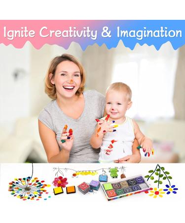Fstaor 20 Colors Washable Ink Pads for Kids Rubber Stamps  Finger Print Crafts Stamp Pad for Kids  Paper  Scrapbooking  Fabric Wood (Pack of 20) - Buy Online on GoSupps.com