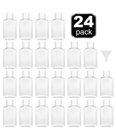 HULISEN 24 Pack 2 oz Clear Empty Hand Sanitizer Bottles | Travel Size Containers with Flip Cap | Refillable for Hand Sanitizer - Baby Shower Favor | Not for High Viscosity Liquids - Buy Online on GoSupps.com