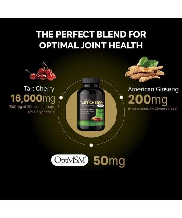 KORESELECT Tart Cherry & MSM Joint Support Supplement with American Ginseng - 60 Vegan Capsules - Buy Online on GoSupps.com