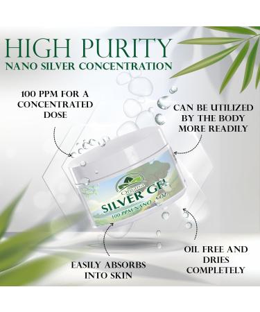 Organa Colloidal Silver Gel 100 PPM - 4oz Premium Silver Gel for Skin Health - International Shipping Available - Buy Online on GoSupps.com