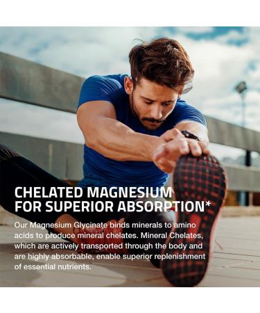 Bronson Magnesium Glycinate 200 MG - High Absorption Gentle on Stomach Non-GMO 60 Vegetarian Capsules - International Shipping Available - Buy Online on GoSupps.com