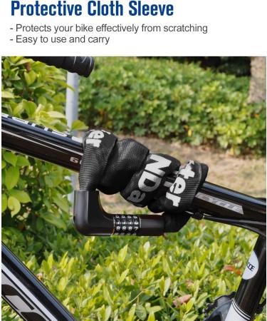 Ndile Bicycle Lock - Secure 3.2ft Chain with 2 Unlocking Options | 6mm Hardened Steel for Bikes Motorcycles eBikes & Scooters | High Safety Durable Black - Buy Online on GoSupps.com
