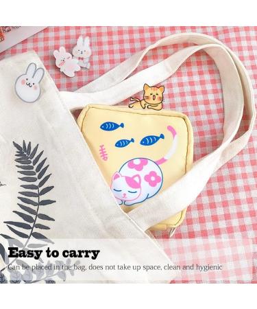 AOOPOO 4-Pack Women's Menstrual Cup Bags | Portable Storage Pockets for Pads & Feminine Products | Stylish Zipper Bags for Teens & Women - Buy Online on GoSupps.com