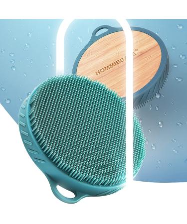 Soft Silicone Body Brush for Wet or Dry Exfoliating - Green | Sensitive Skin Scrubber & Massage Tool - Buy Online on GoSupps.com