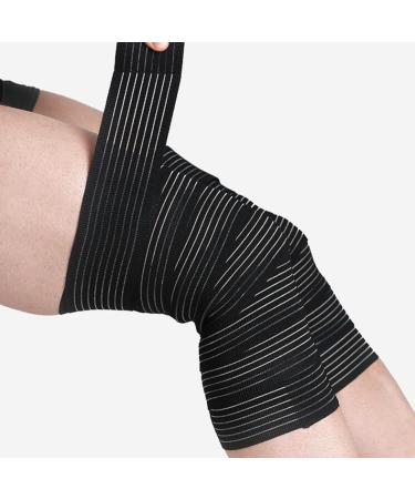 4-Pack Knee Support Bandages - Versatile Compression for Knee Elbow Calf & More - Adjustable 180cm & 90cm - Buy Online on GoSupps.com