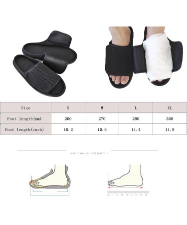 Unisex Open Toe Diabetic Shoes | Extra Wide Arthritis & Edema Footwear | Medical Cast Shoes for Swollen Feet - Black Medium - Buy Online on GoSupps.com