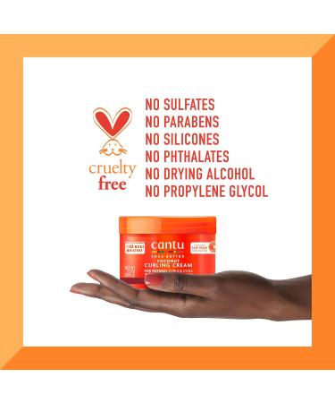 Cantu Shea Butter Coconut Curling Cream 12 Oz - Best Curl Definition & Moisture for Curly Hair | Shop Internationally - Buy Online on GoSupps.com