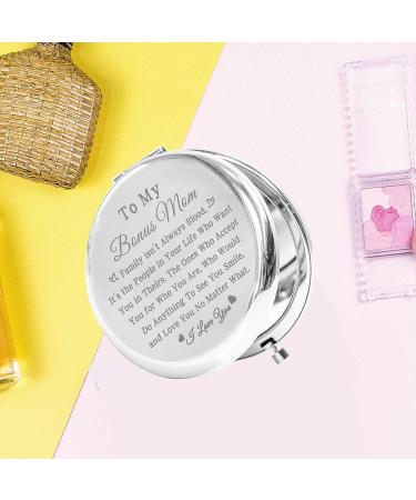 Bobauna Bonus Mom Pocket Mirror - Step Mother Gift, Adoptive Mother Makeup Mirror | Unique Family Isn't Always Blood Design (Bonus Mom -S) - Buy Online on GoSupps.com