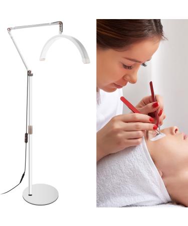 QCQDL Lash Lamp for Eyelash Extensions LED Lash Light Half Moon Light Estheticians Light Eyelash Lamp White