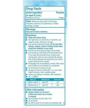 Mylicon Gas Relief Drops for Infants - Original Formula 1 fl oz - Buy Online on GoSupps.com