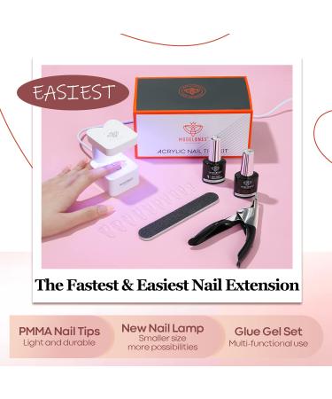 Modelones Gel Nail Kit  500Pcs Soft Gel Nail Tips Almond Shape  4 In 1 Nail Glue Nail Prep Dehydrate & Portable Led Lamp Nail Clipper  Easy Nail Extension Set for Easter Nail Art  Gift for Women A2-Almond Tips 500 - Buy Online on GoSupps.com