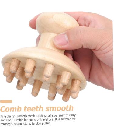 Healeved Wooden Massage Comb - Scalp Gua Sha Head Massager for Hair Washing & Dandruff Relief | Creative Beech Hand Massage Device for Adults & Kids - Buy Online on GoSupps.com