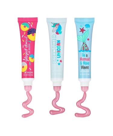 Expressions 24pc Flavored Lip Gloss for Kids and Teens - Unicorn Themed Assorted Fruity Flavors | Unicorn Gifts for Girls, Party Favors, Non Toxic Makeup | Valentines Day Gift - Buy Online on GoSupps.com