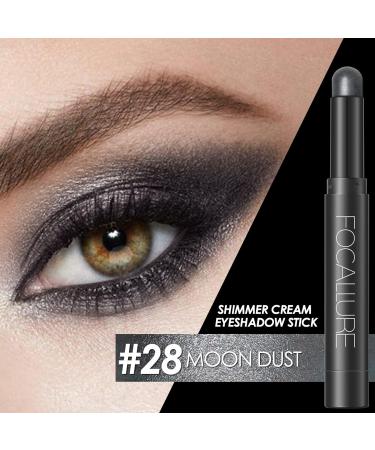 FOCALLURE Shimmer and Matte Cream Eyeshadow Stick - Moon Dust | Waterproof Eye Brightener Pencil for Long-Lasting High Pigment Makeup - Buy Online on GoSupps.com