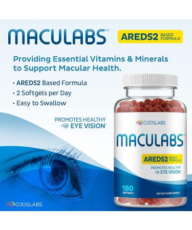 OjosLabs Eye Vitamins - AREDS 2 Formula with Lutein & Zeaxanthin - 180 Softgels for Macular Health - Vision Support Supplements for Adults - Made in USA - Buy Online on GoSupps.com