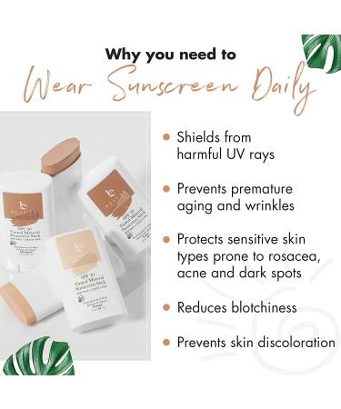 SPF 30 Tinted Mineral Face Sunscreen Stick for Sensitive Skin - Chestnut Shade - Buy Online on GoSupps.com