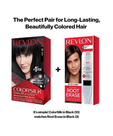 Revlon Colorsilk Permanent Hair Color Dye - 10 Black - 3 Pack (4.4 Oz each) | Ammonia-Free with Keratin & Amino Acids for 100% Gray Coverage - Buy Online on GoSupps.com