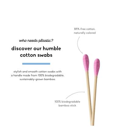 Shop The Humble Co. Natural Bamboo Cotton Swabs - 600 Eco-Friendly & Sustainable Violet Swabs for Ears Make-up Pet Care & Cleaning - Buy Online on GoSupps.com