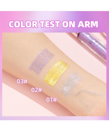 3 Colors Glitter Mascara Eyeshadow - Waterproof Glitter Mascara for Eyelashes Sparkling Diamonds Mascara Zero Clumps Long Lasting Anti-smudge (Gold) - Buy Online on GoSupps.com
