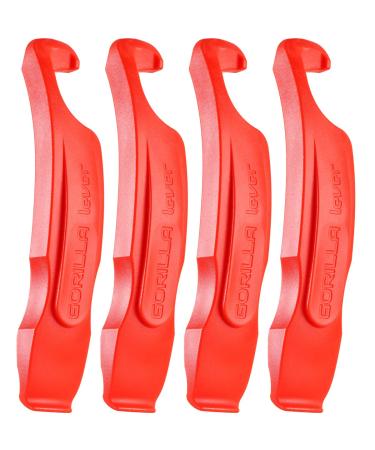 Gorilla Force | Ultra Strong Bike Tire Levers | Lava Red 4 Pack