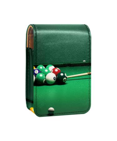 Lipstick Case Leather Lip Gloss Lipstick Organizer with Mirror Mini Lipstick Holder Bag Billiard Balls Colorful M445j5gpsw