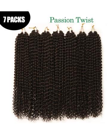 Passion Twist Hair - 7 Packs 18-Inch Water Wave Hair Extensions for Bohemian Styles | YDDM Crochet Hair - Buy Online on GoSupps.com
