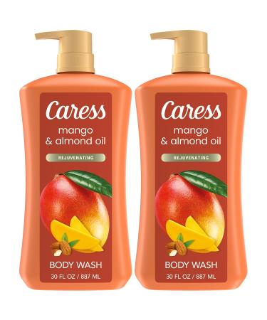 Caress Body Wash Mango & Almond Oil 2-Pack Moisturizing Body Wash for Smooth & Rejuvenated Skin Body Soap Liquid 30 Fl Oz Ea