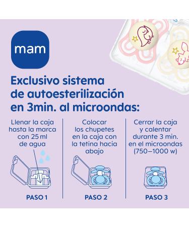 Mam Perfect Night S207 Pacifier - Ultra Soft Silicone Self-Sterilizing Box For Children 6+ Months Rose - Shop Internationally - Buy Online on GoSupps.com
