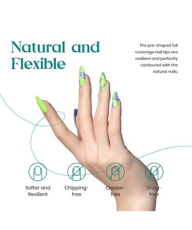 Beetles Easy Gel Tips Nail Extension Kit - 2-in-1 Glue Gel Base, Medium Almond Nails & UV LED Lamp - Buy Online on GoSupps.com